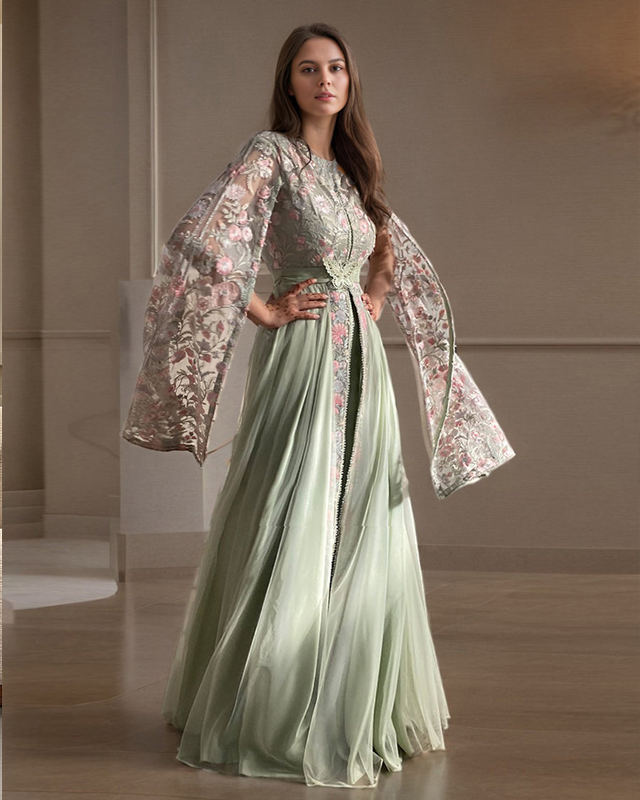 Organza Embroidered Maxi