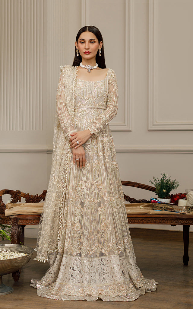 Net Embroidered Maxi