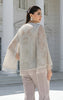 Net Embroidered Cape With Blouse