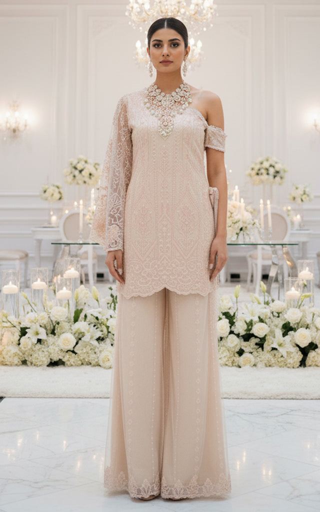 NET EMBROIDERED SHIRT