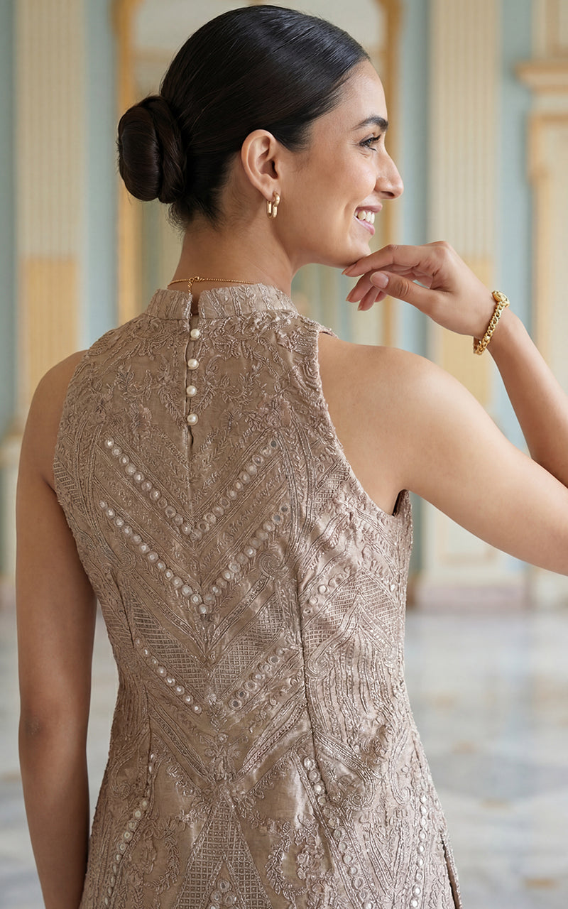 Embroidered Shirt With Gharara