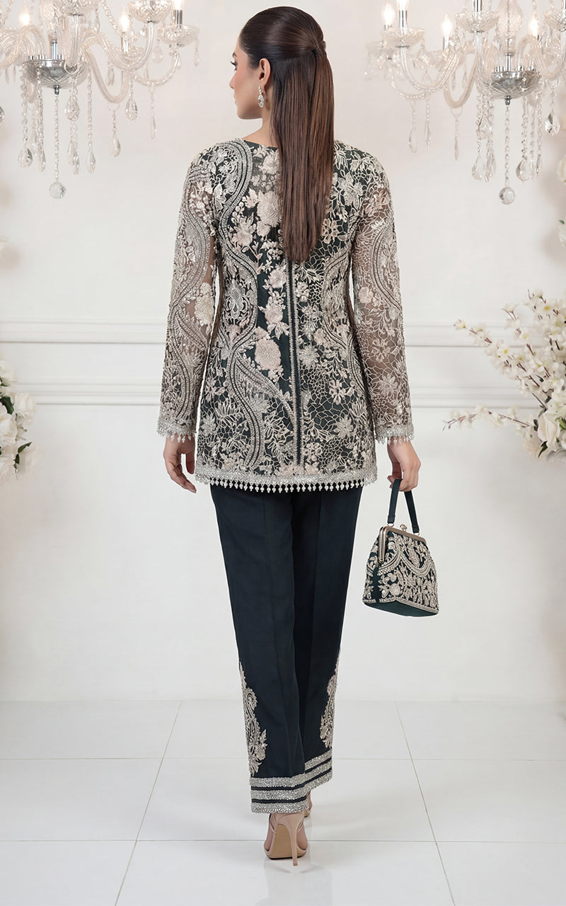 Embroidered Jacket With Trouser