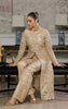 Unstitched Elegant Champagne Gold Festive Ensemble
