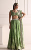 Embroidered Blouse And Lehenga