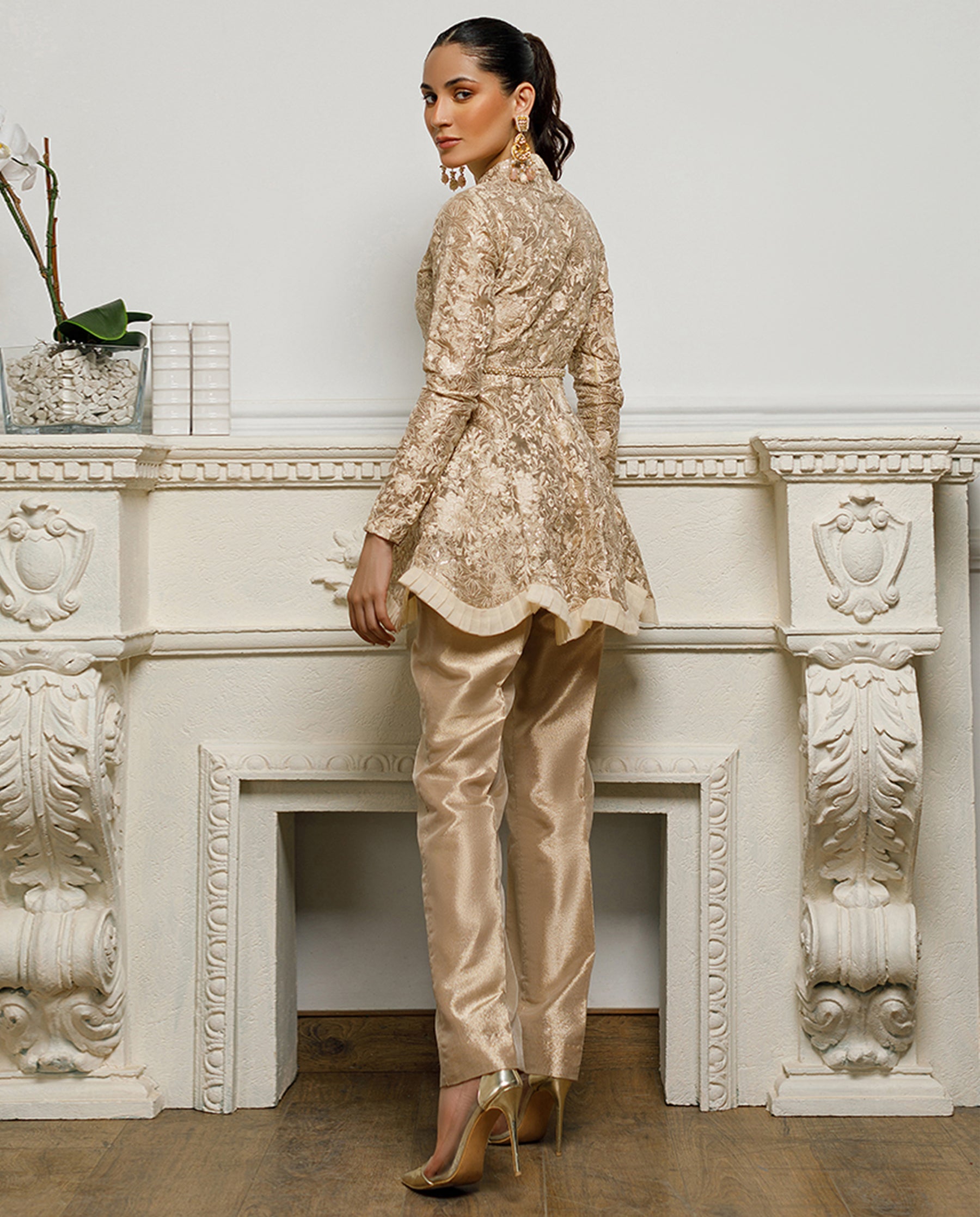 Gilded Fleur Peplum