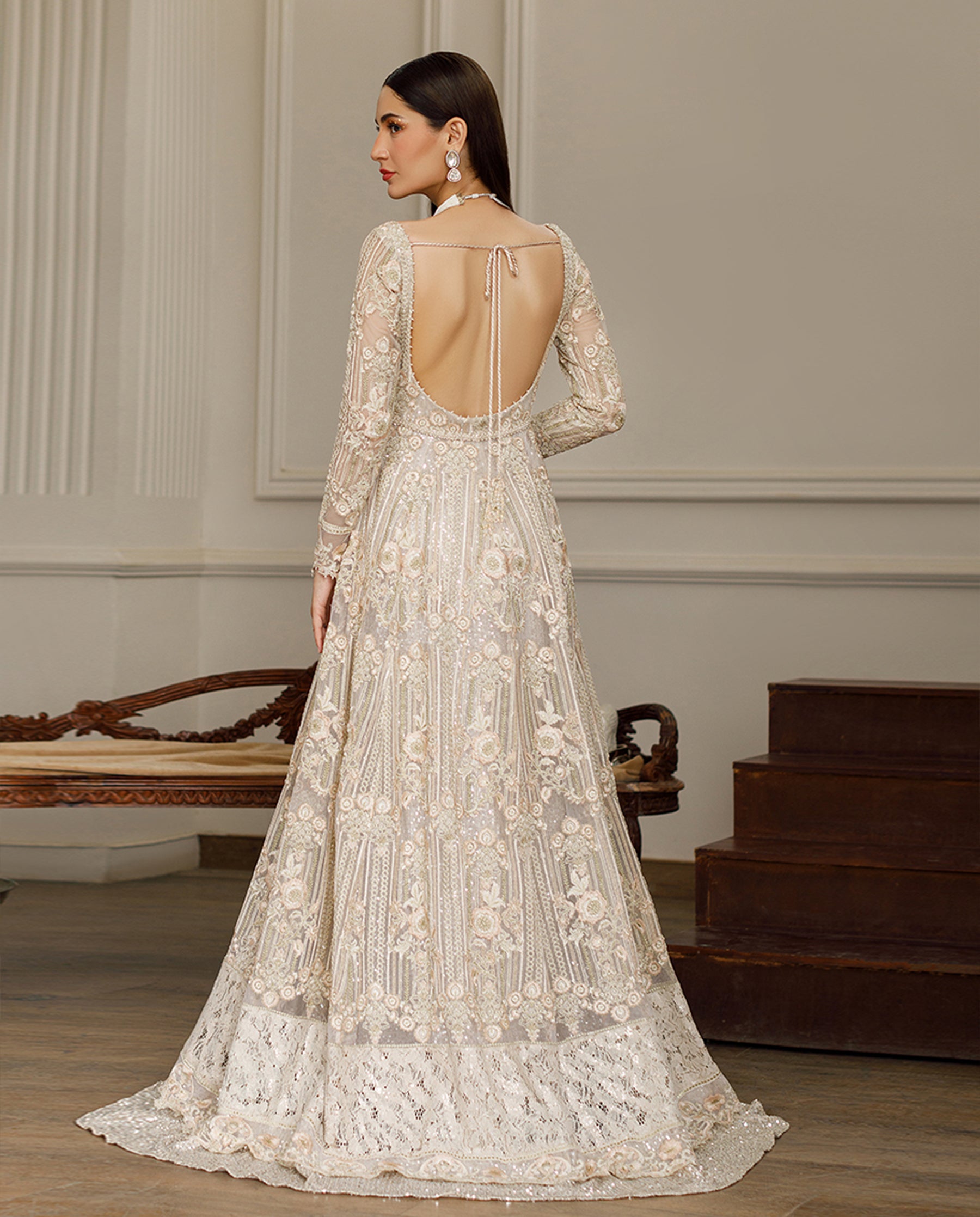 Net Embroidered Maxi