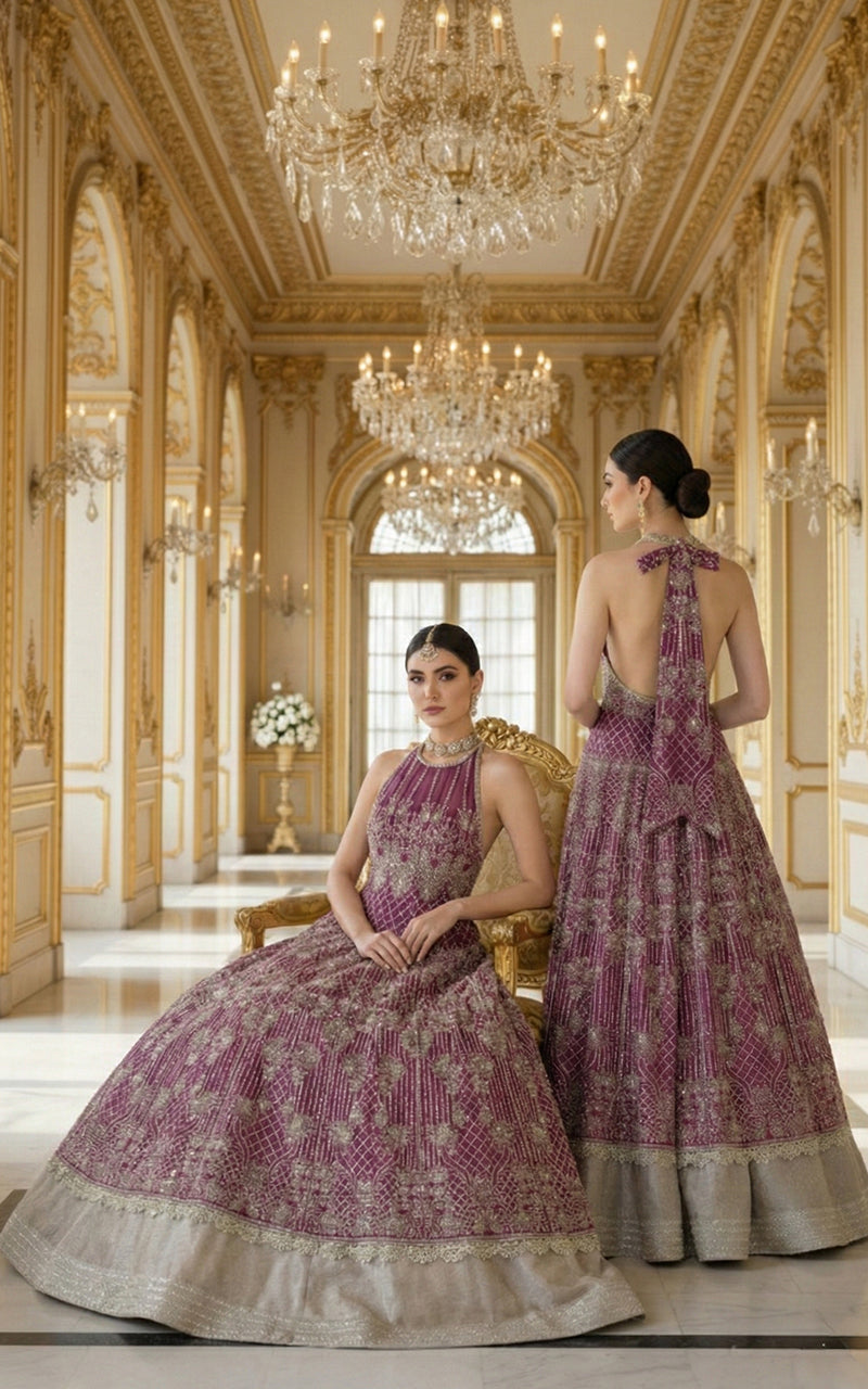 Embroidered Dress With Skirt and Dupatta