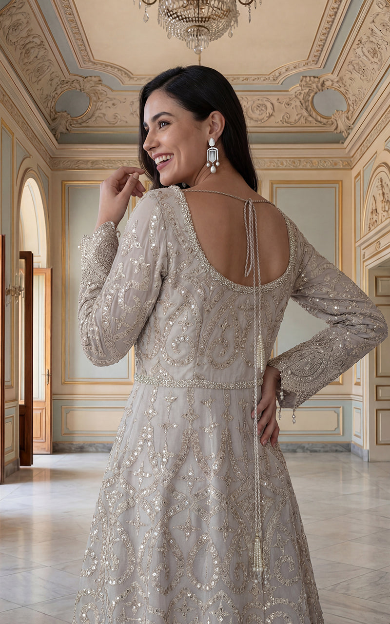 Embroidered Maxi With Dupatta