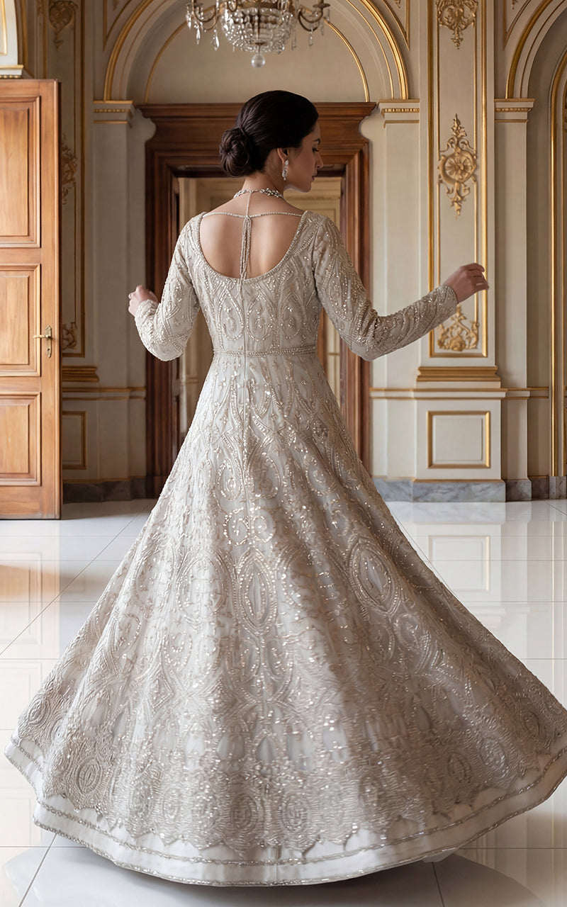 Embroidered Maxi With Dupatta