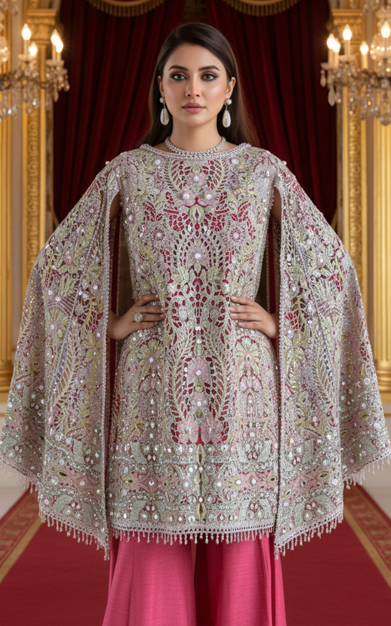 Organza Embroidered Shirt