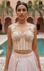 Unstitched Tropical Fantasy Bustier Lehenga Set
