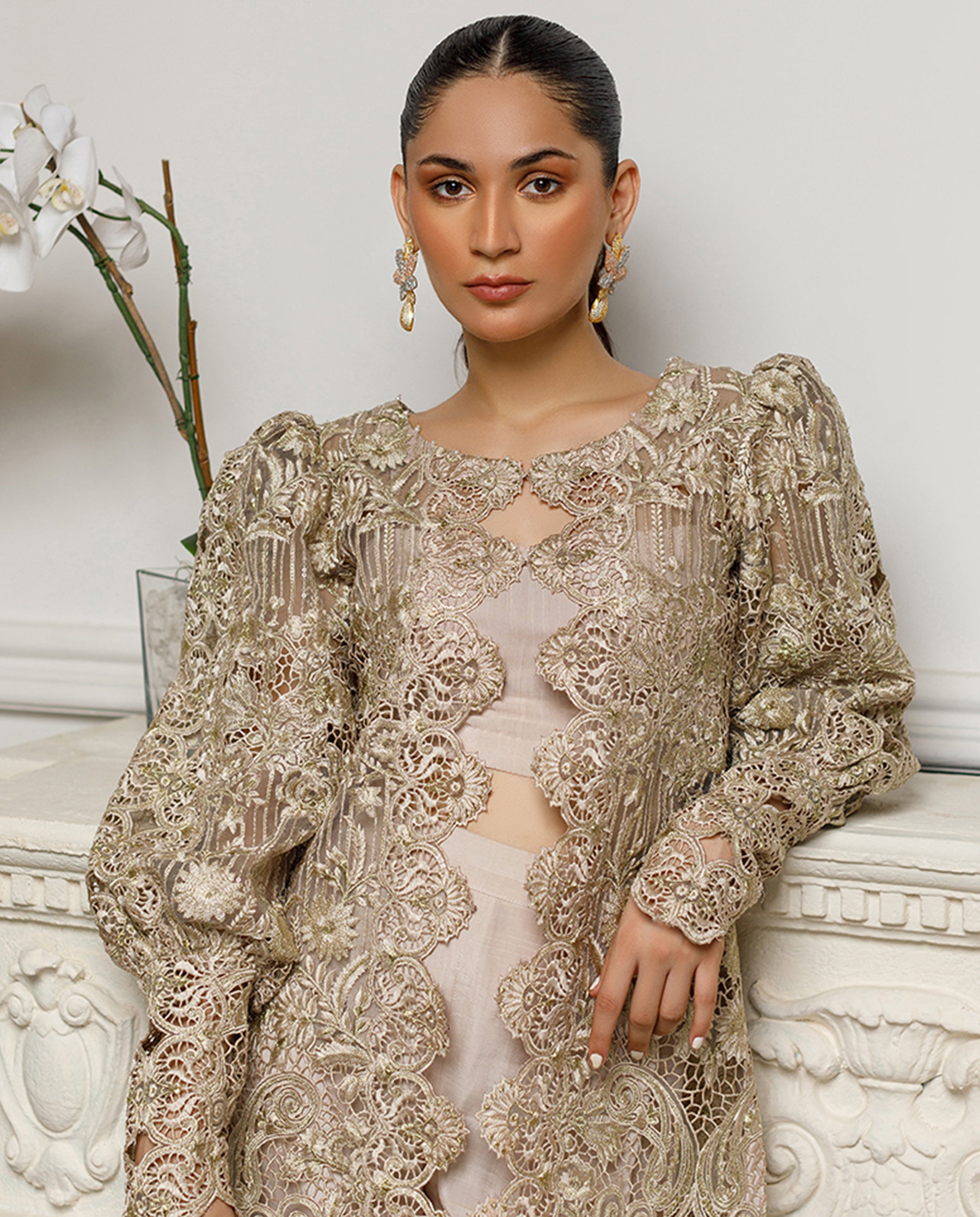 Unstitched Gilded Elegance Embroidered Jacket