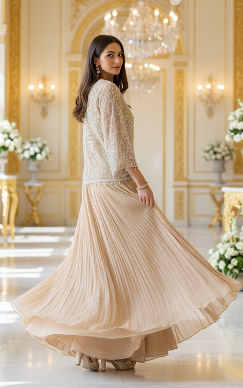 Embroidered Jacket With Maxi