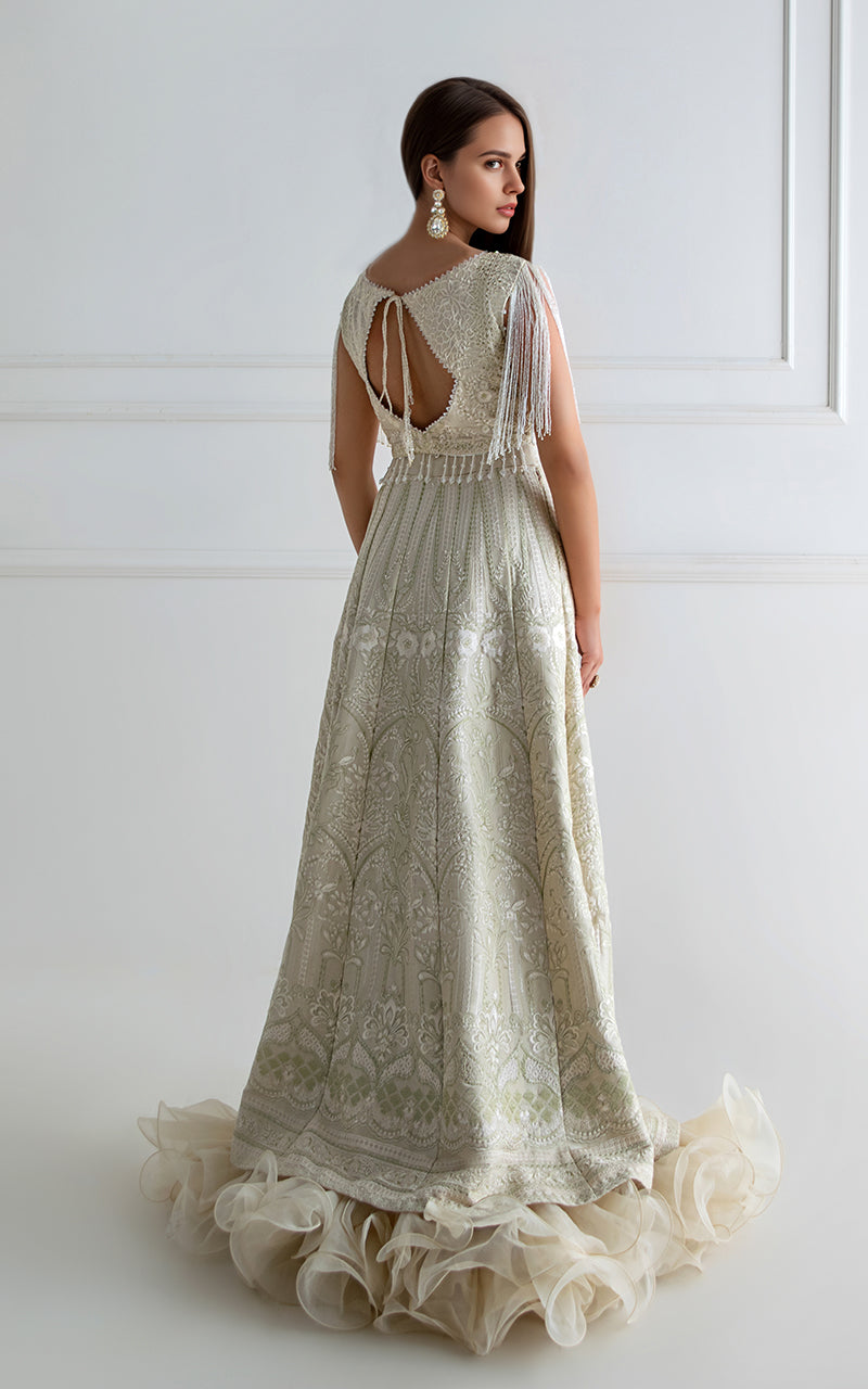 Embroidered Blouse With Lehenga