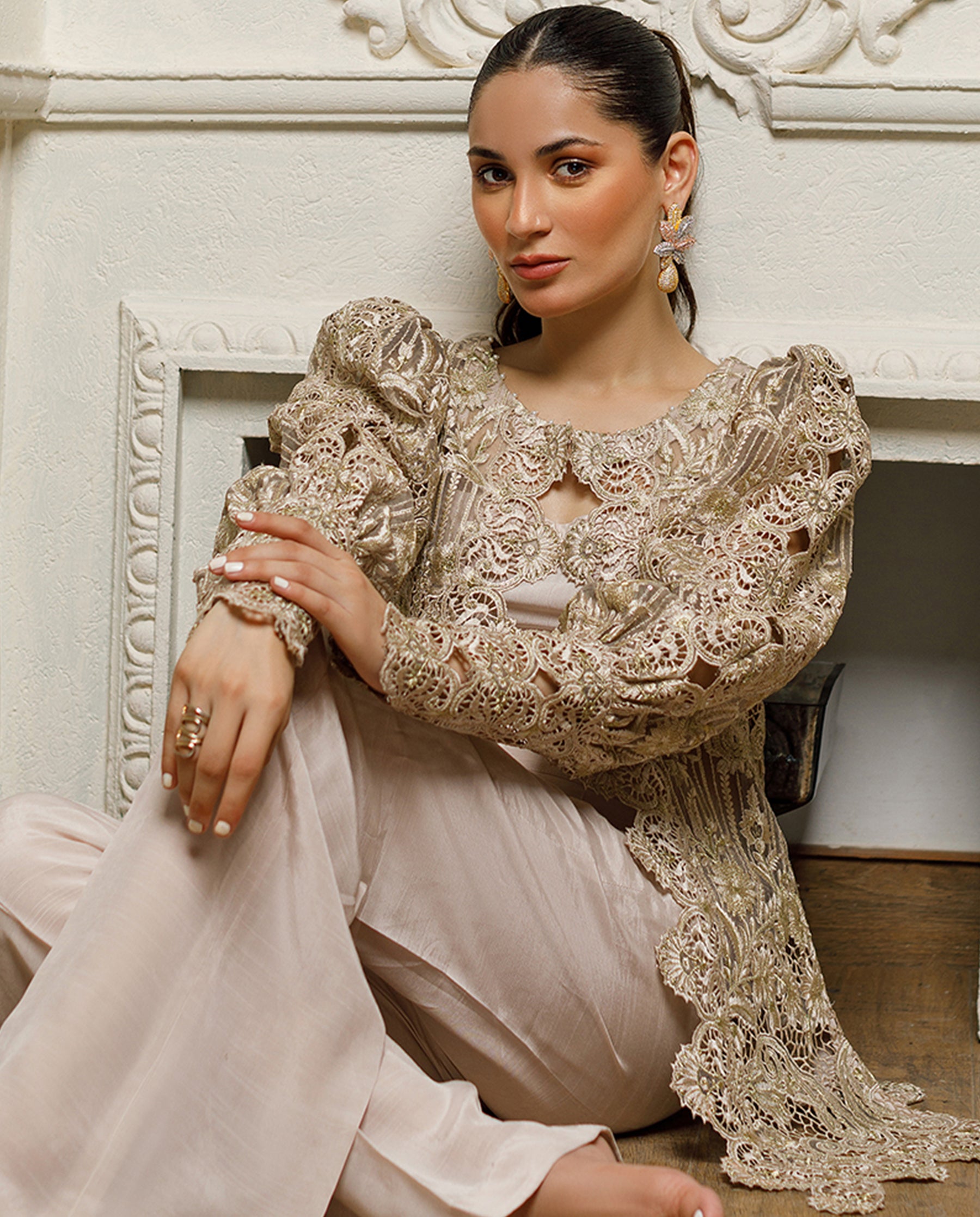 Unstitched Gilded Elegance Embroidered Jacket