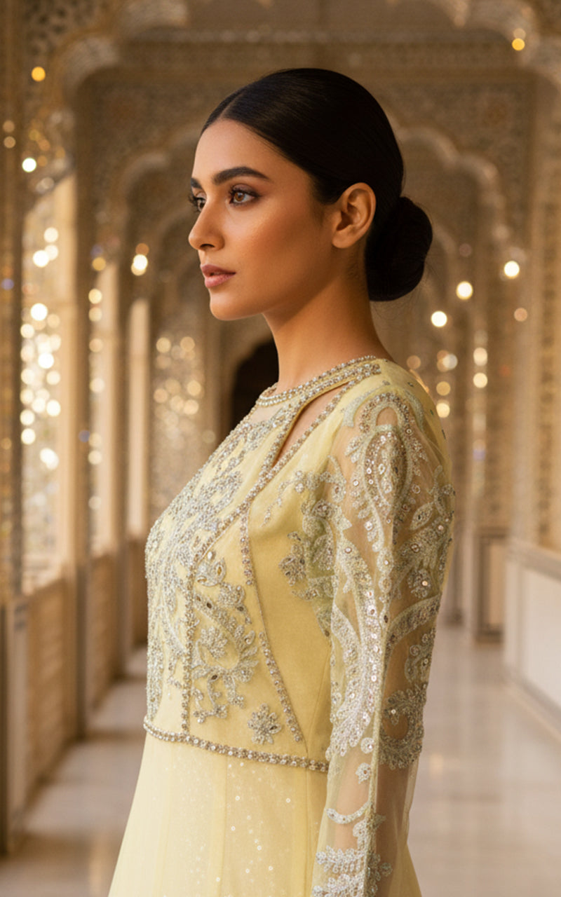 Unstitched Embroidered Maxi