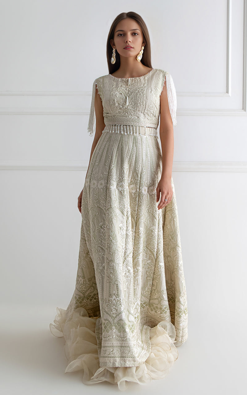 Embroidered Blouse With Lehenga