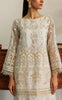 Organza Embroidered Shirt With Skirt