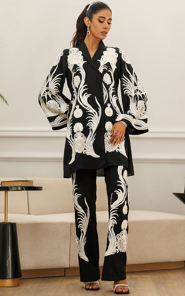 Embroidered Jacket With Embroidered Trouser