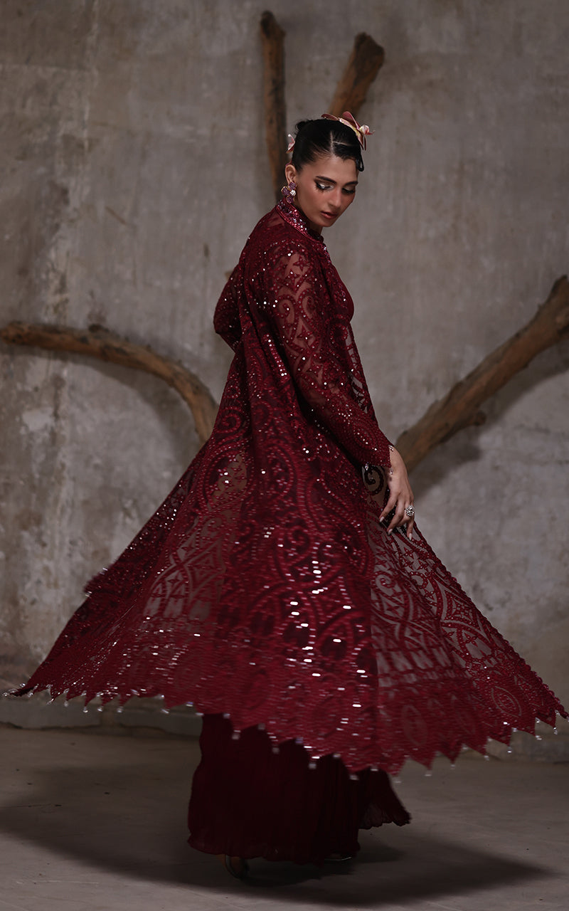 Organza Jacket With Crushed Trouser
