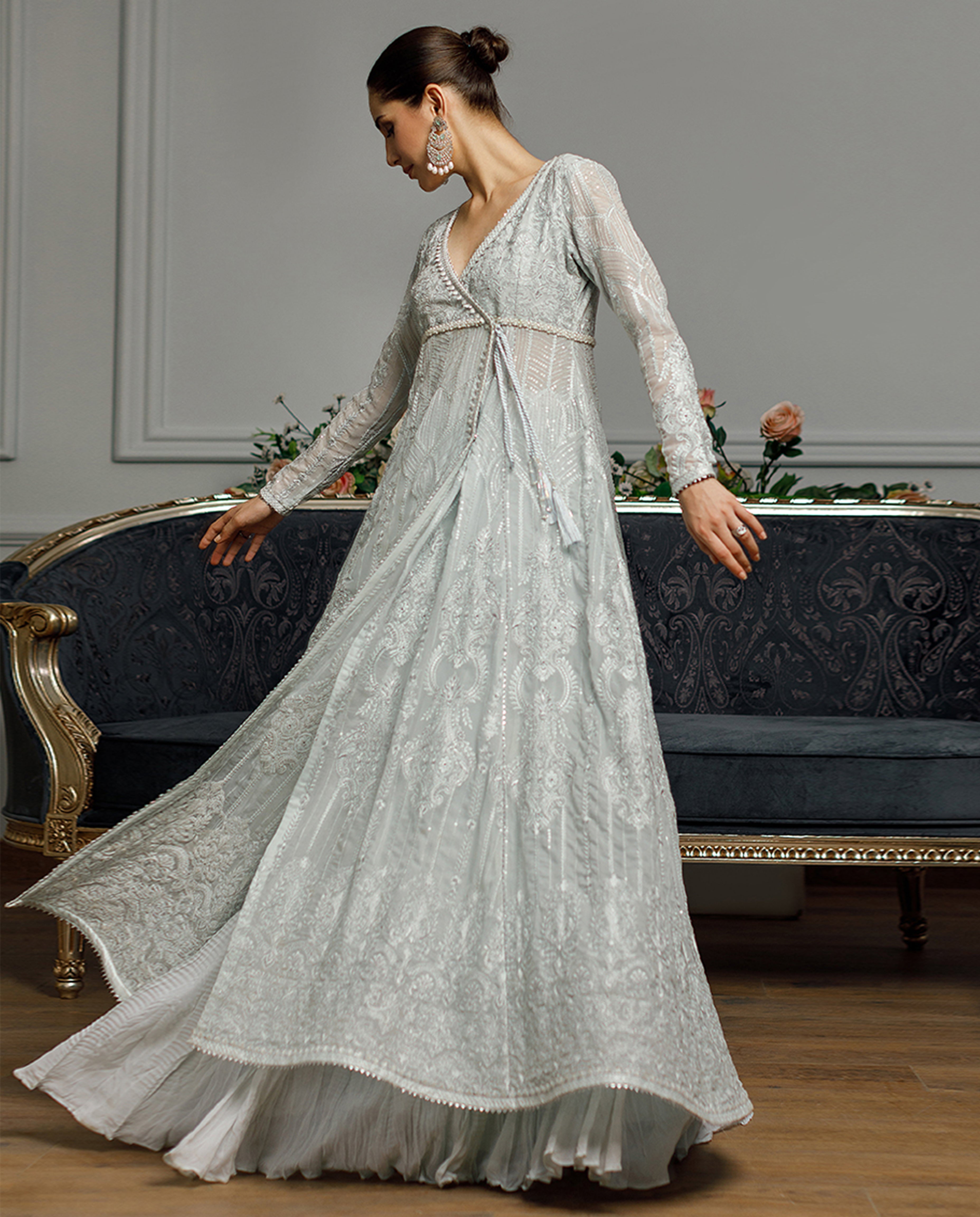Unstitched Azure Botanica Angrakha