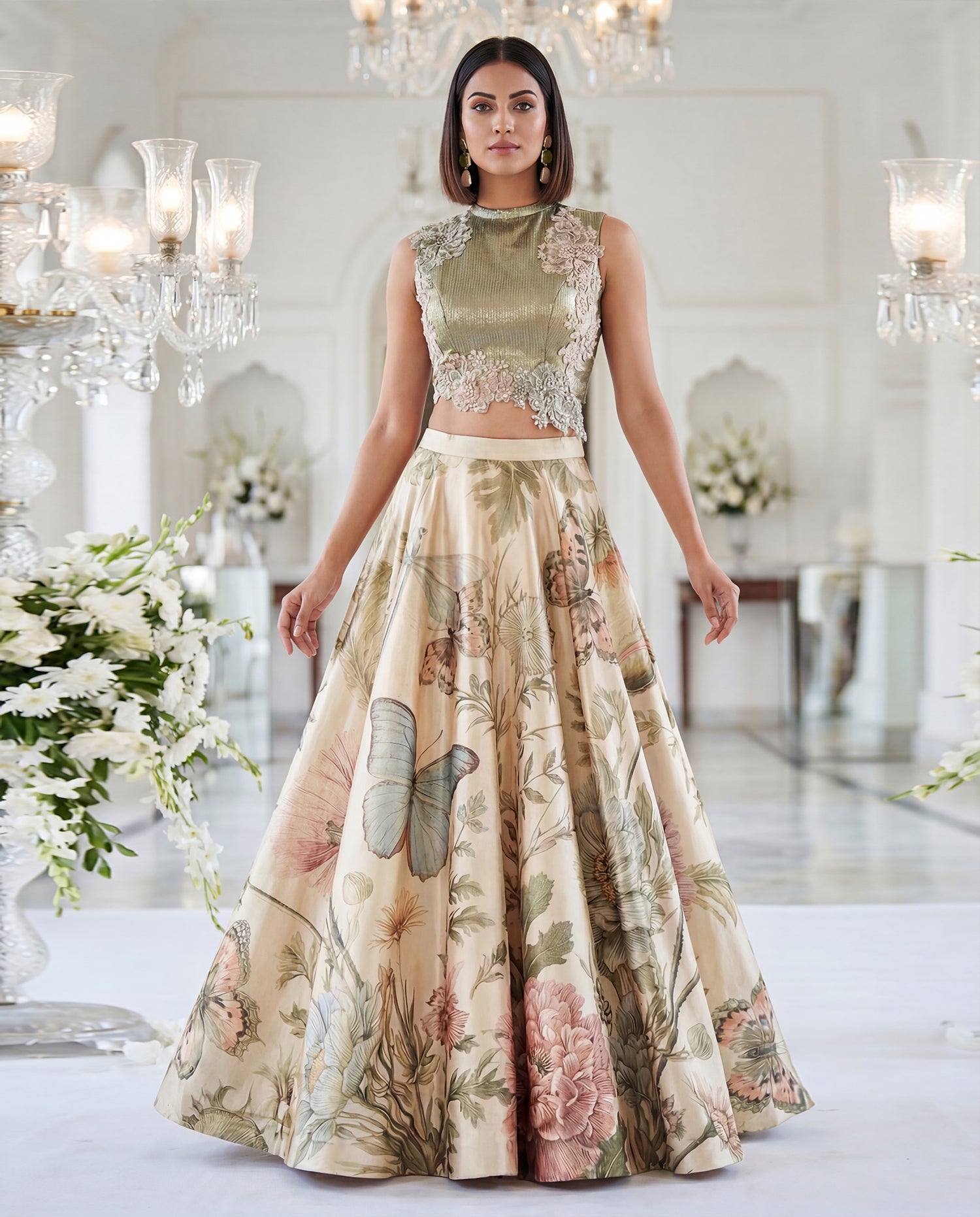 The Papillon Gardenia Lehenga Set