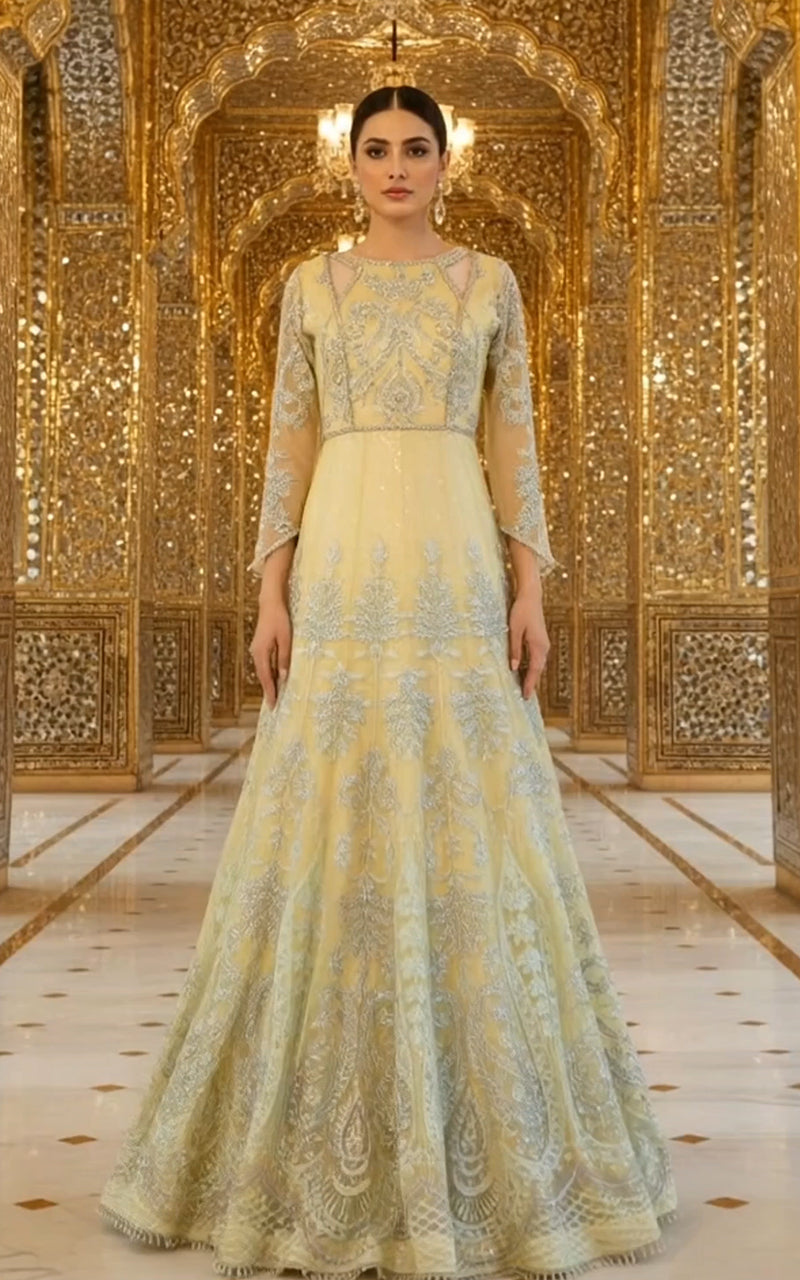 Unstitched Embroidered Maxi