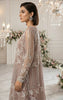 Unstitched Mauve Glimmer Open-Front Jacket With Maxi dress