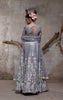 Net Embroidered Blouse With Lehenga And Dupatta