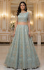 Embroidered Blouse With Lehenga And Dupatta