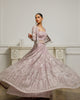 Net Embroidered Jacket With Lehenga