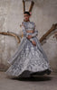 Net Embroidered Blouse With Lehenga And Dupatta