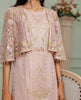 Unstitched Dusty Mauve Embroidered Net Ensemble