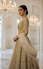 Unstitched Organza Embroidered Blouse With Lehenga
