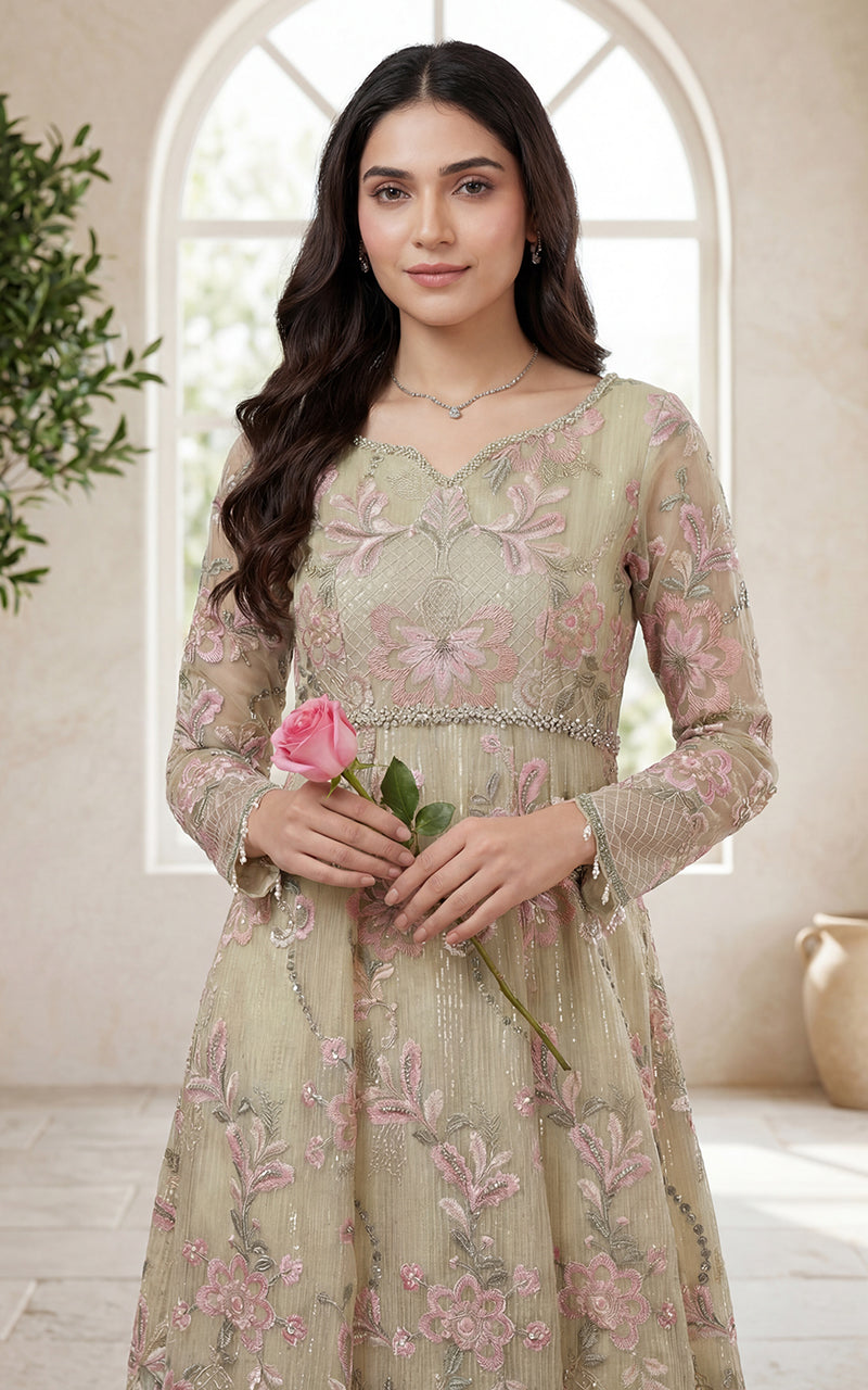 Embroidered Shirt With Trouser