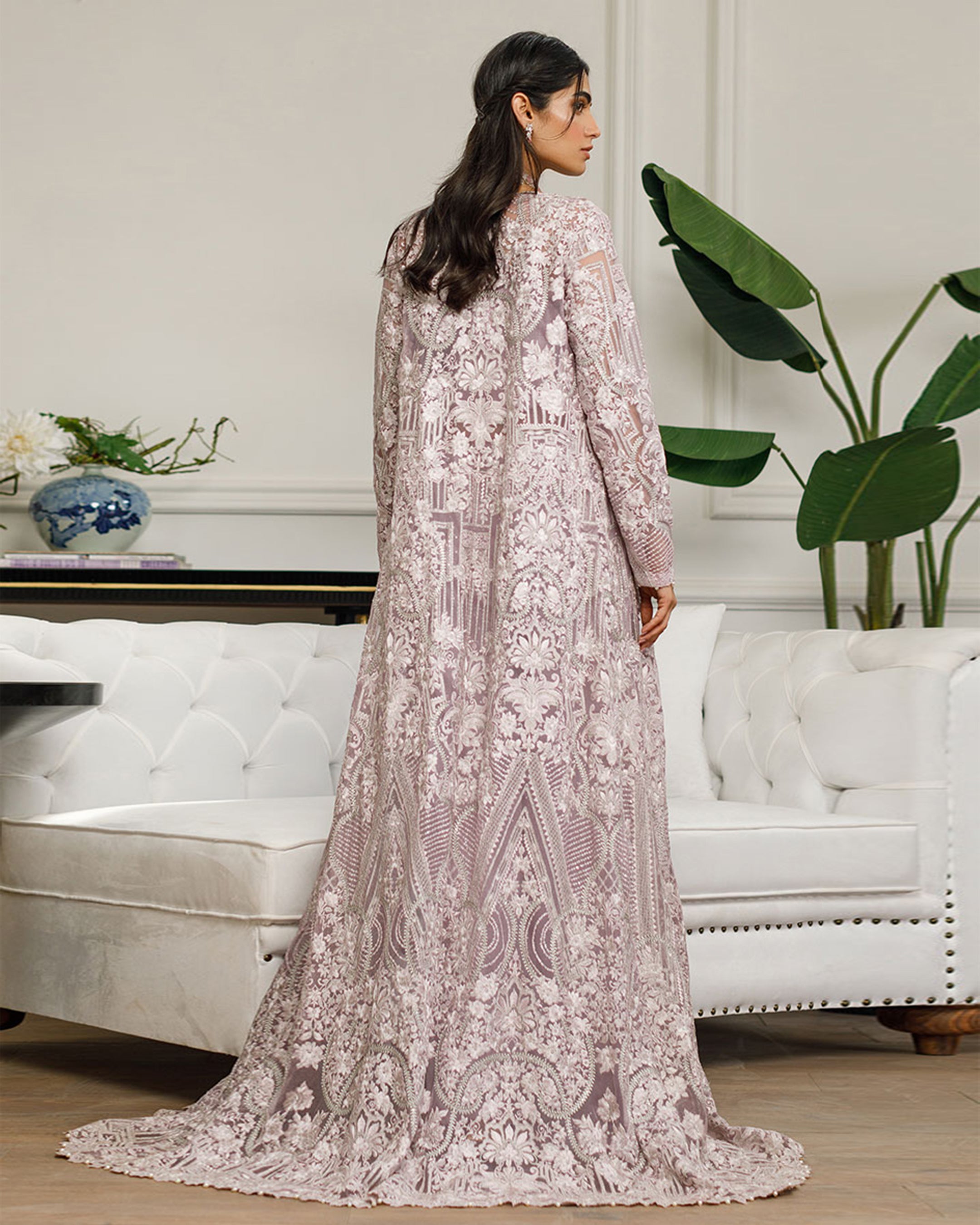 Unstitched Elegance in Dusty Mauve