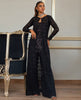 Unstitched Chiffon Embroidered Jacket With Jumpsuit