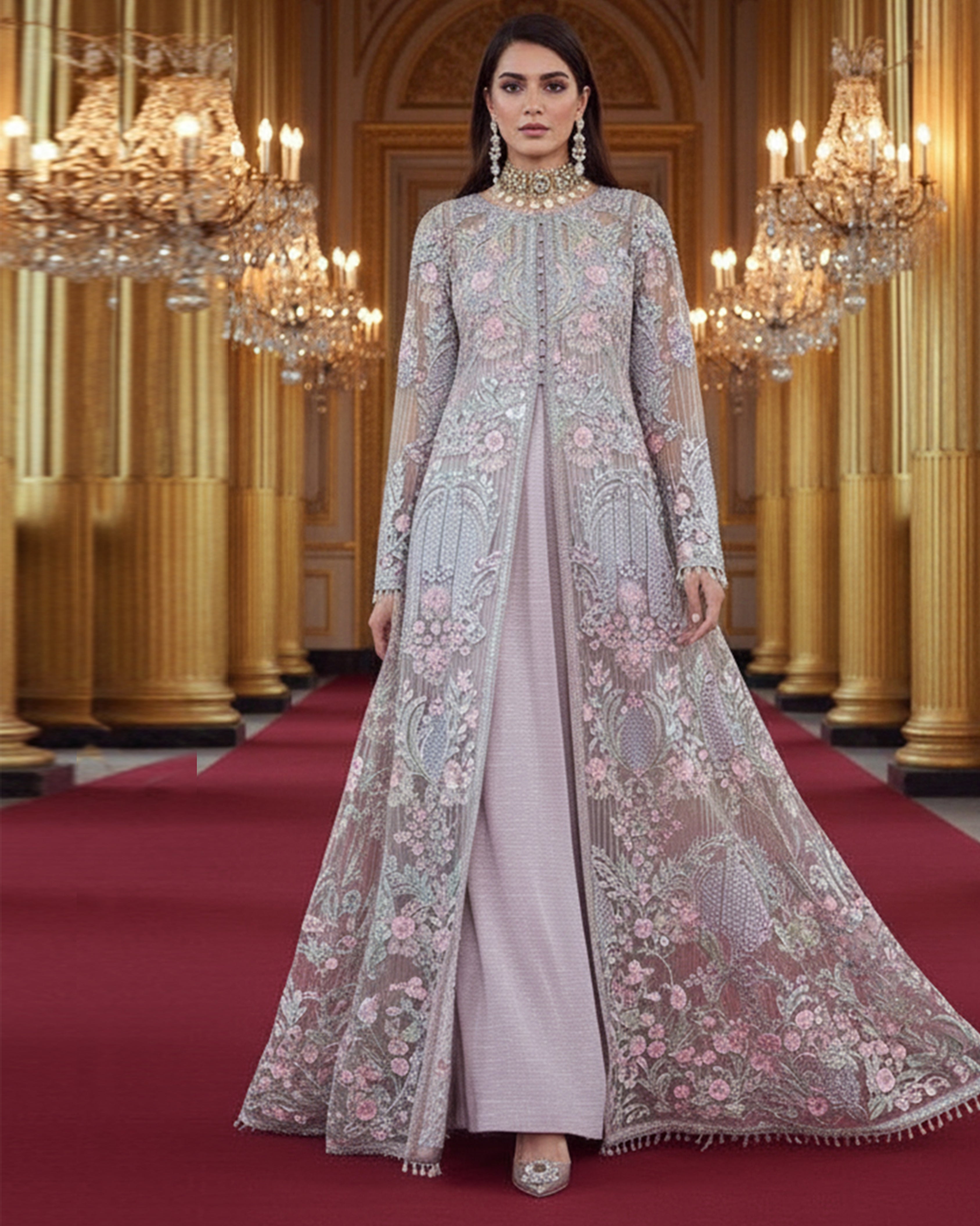 Organza Embroidered Jacket