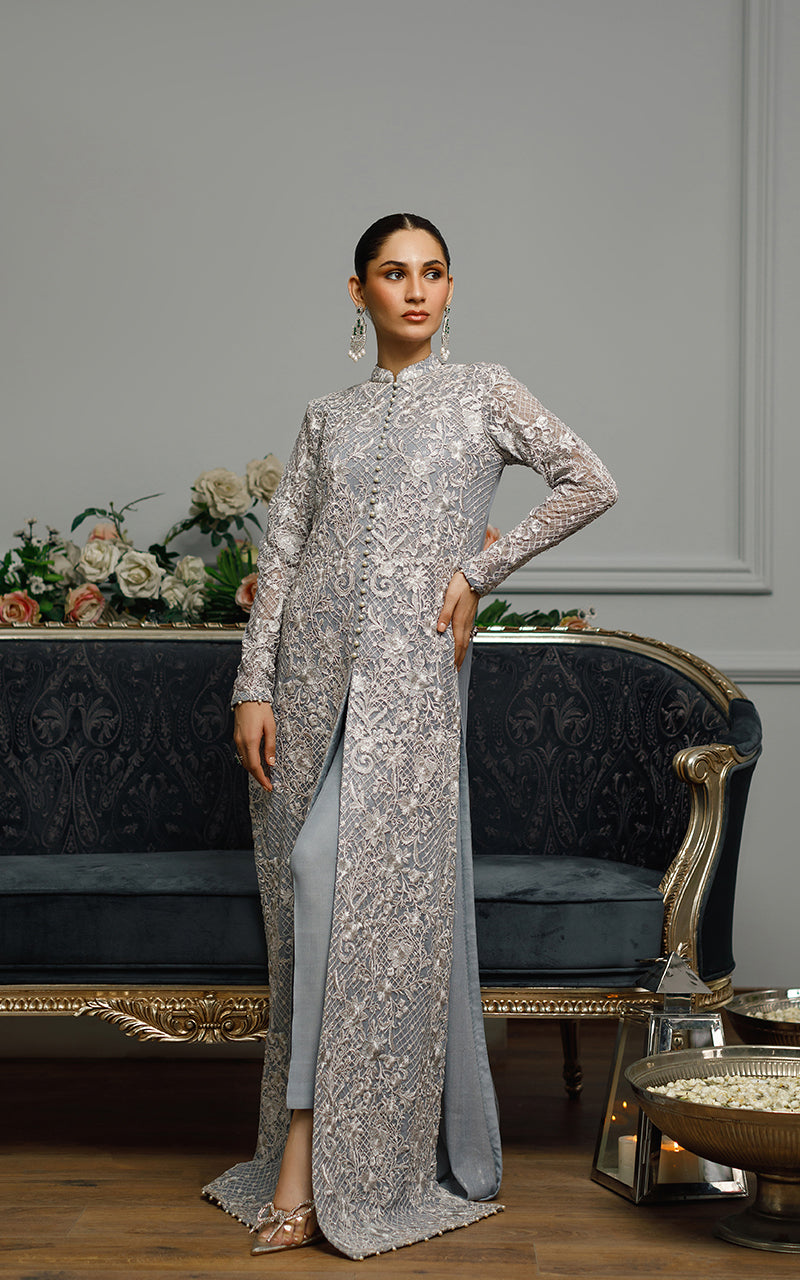 Net Embroidered Dress – Threads & Motifs