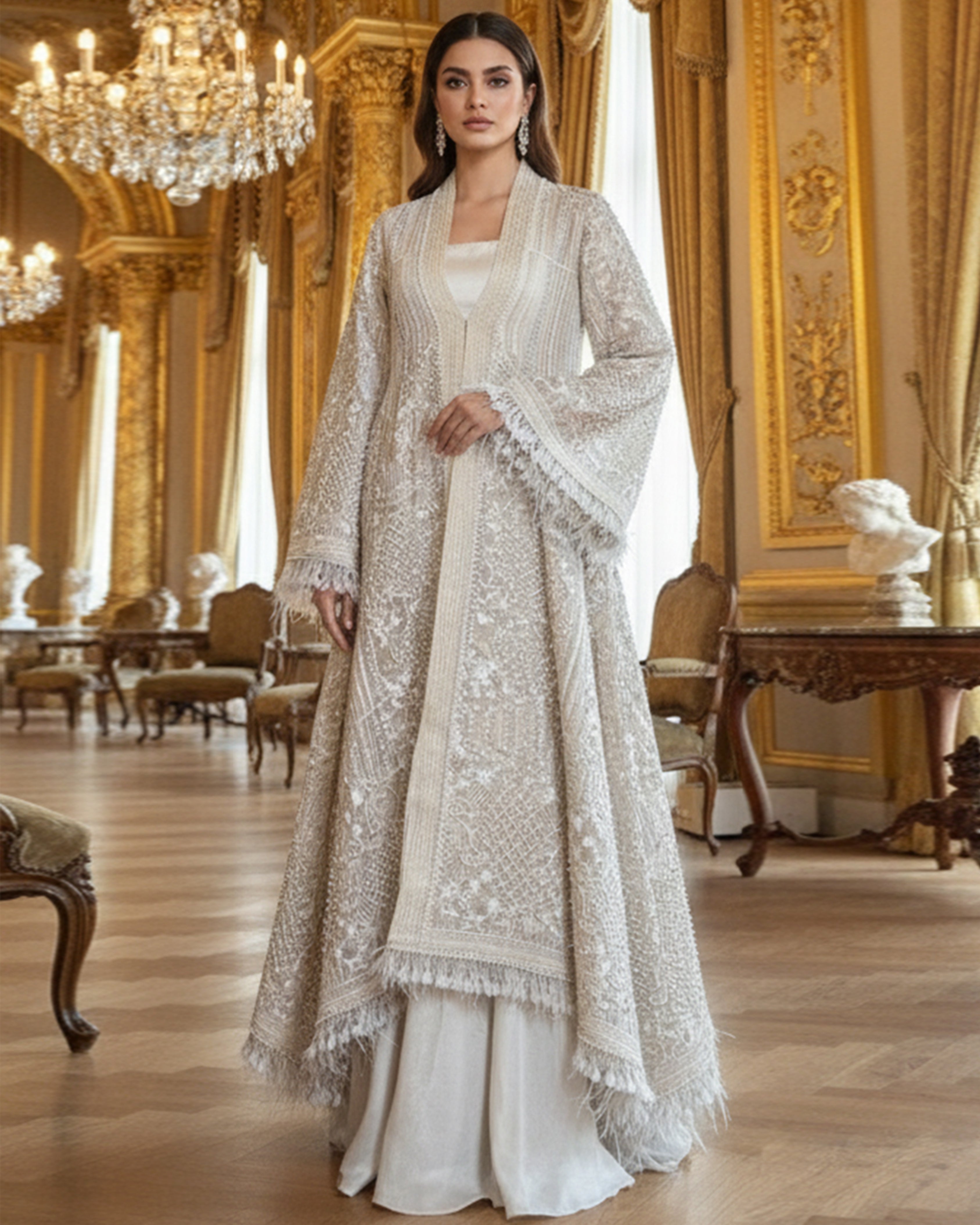 Organza Embroidered Jacket