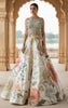 Unstitched Embroidered Blouse With Embellished Printed Lehenga