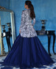 Unstitched Embroidered Peplum With Skirt