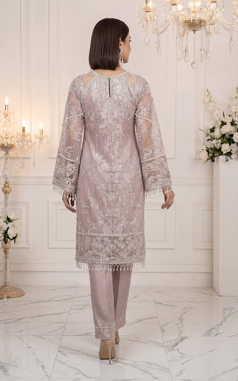 Embroidered Shirt With Trouser