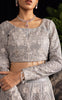 Net Embroidered Blouse With Embroidered Lehenga