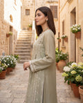 Sage Blossom Embroidered Suit