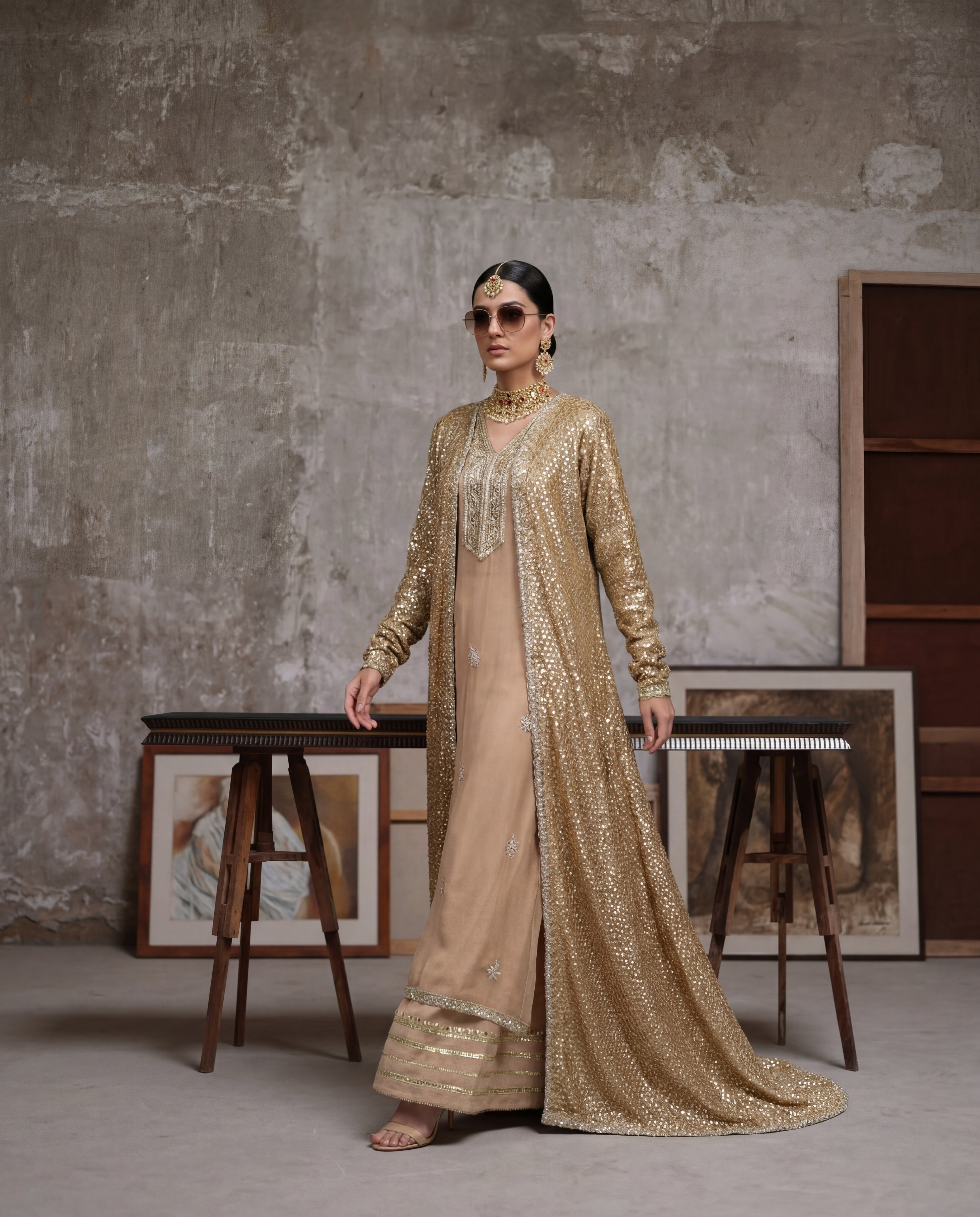 Unstitched Golden Opulence