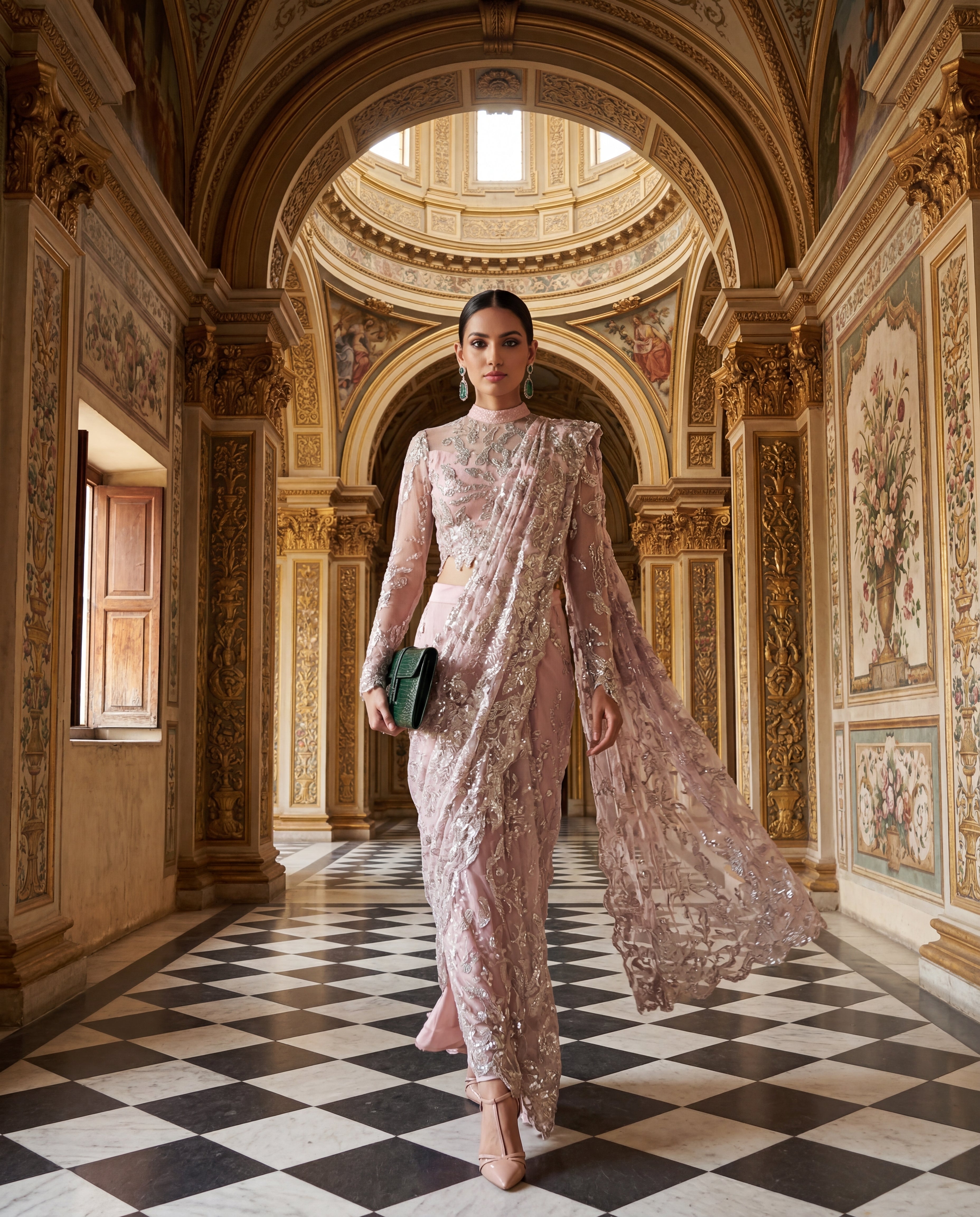 Unstitched The Amethyst Blossom Saree