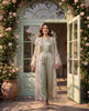 Unstitched Sage Blossom Silk Jumpsuit With Embroidered Jacket