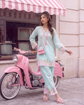 Aqua Mint Blossom (RTW 2PC)