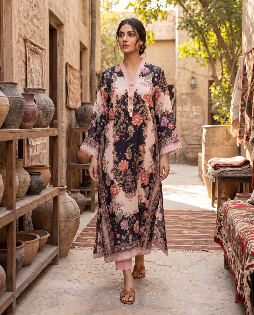 Rosewood Noir Kaftan (RTW 1PC)